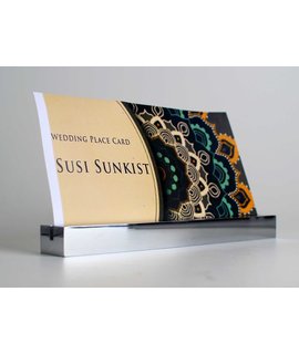 Chrome Place Card Holder Menu Card Photo Display Stand